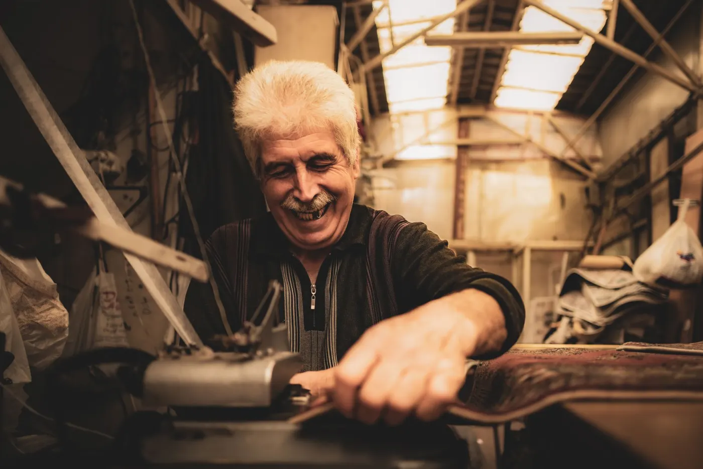 A craftsman in his workshop