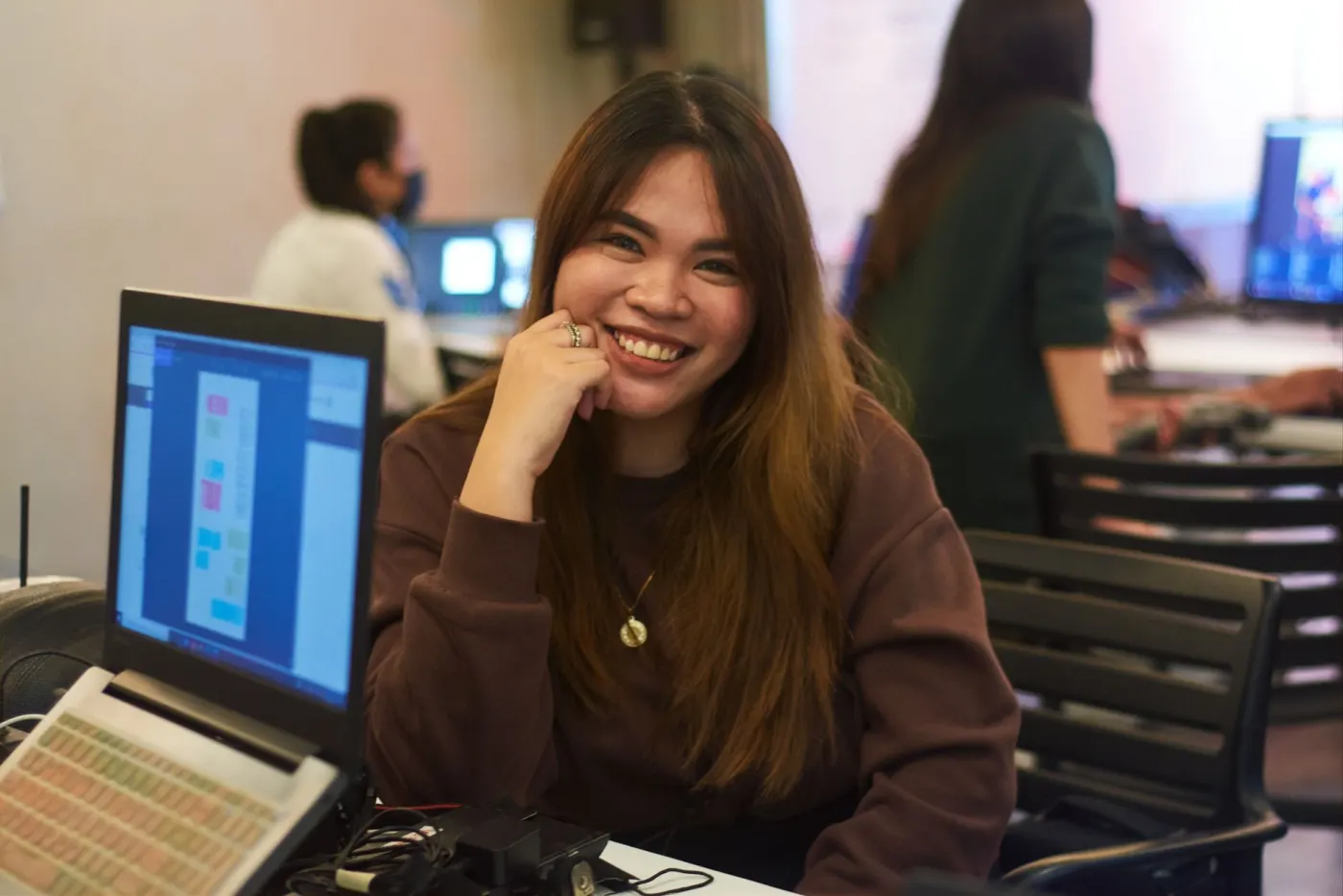 A designer at their workspace